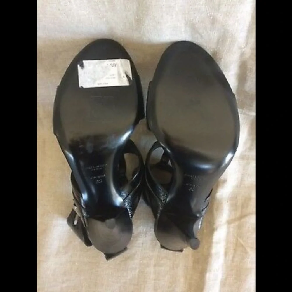 Saint Laurent Sandals Studded Ankle Cuff Fetish 8 New w Box - Picture 7 of 8